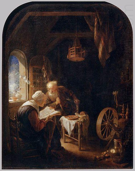 Reading the Bible, Gerard Dou